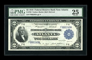image for: Fr. 763 $2 1918 Federal Reserve Bank Note PMG Very Fine 25....