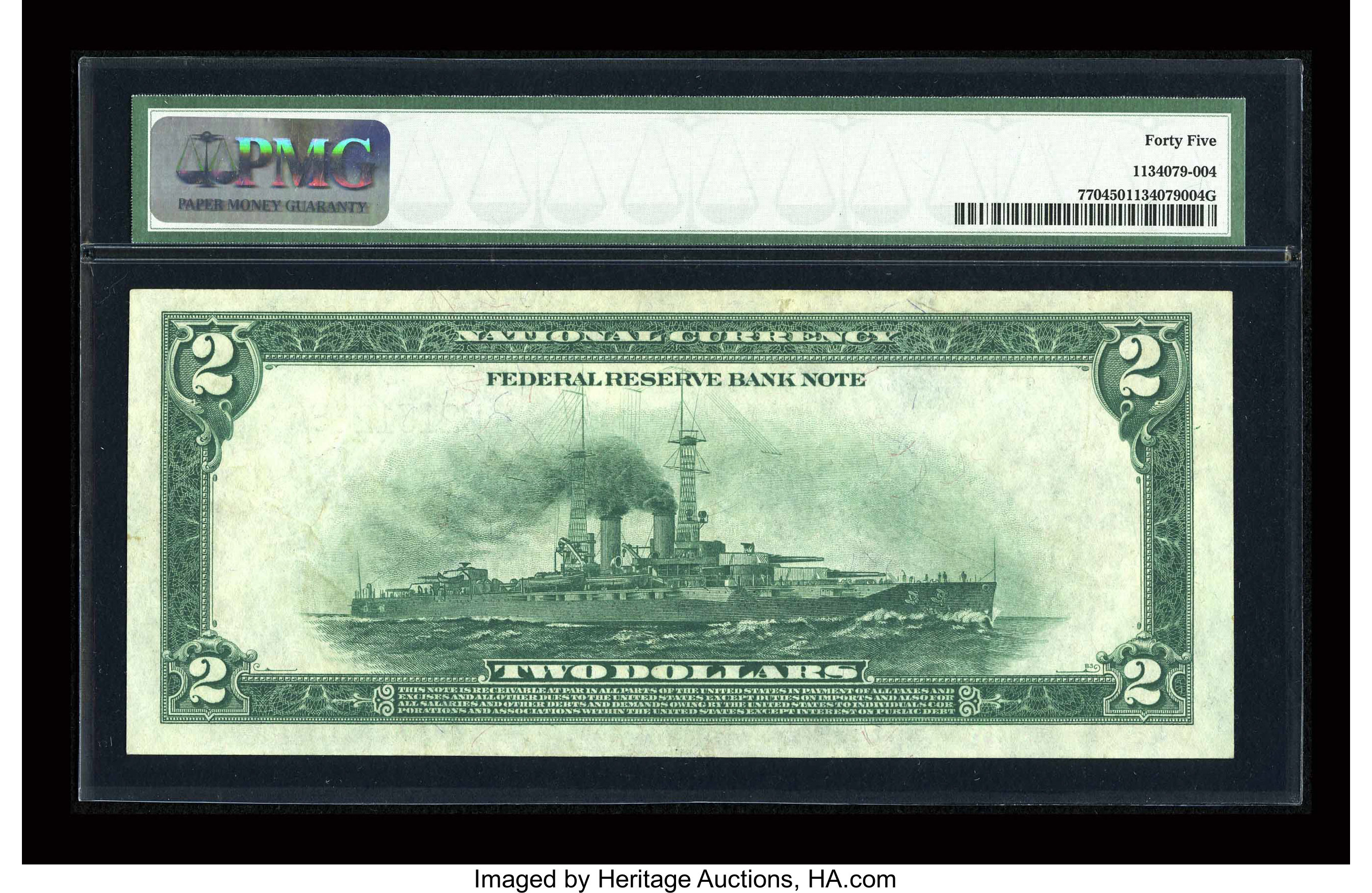 image for: Fr. 770 $2 1918 Federal Reserve Bank Note PMG Choice Extremely Fine 45....