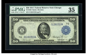 image for: Fr. 1048 $50 1914 Federal Reserve Note PMG Choice Very Fine 35....