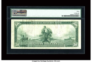 image for: Fr. 1068 $50 1914 Federal Reserve Note PMG Very Fine 30....