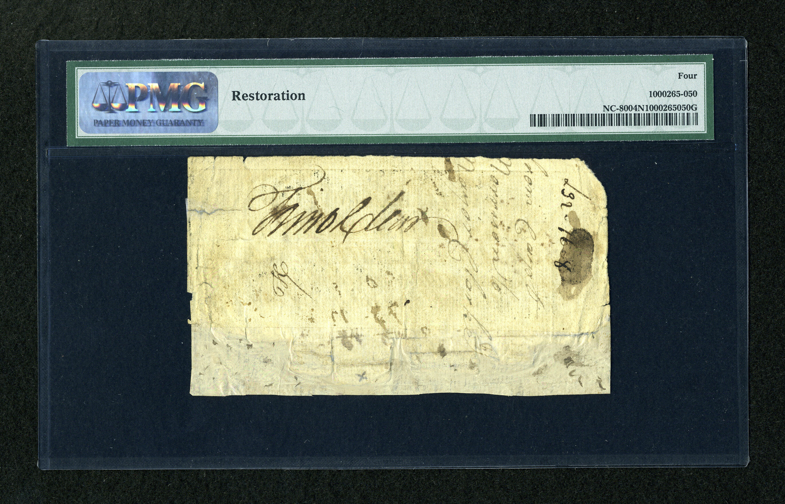 image for: North Carolina March 9, 1754 26s/8d PMG Good 4 Net....