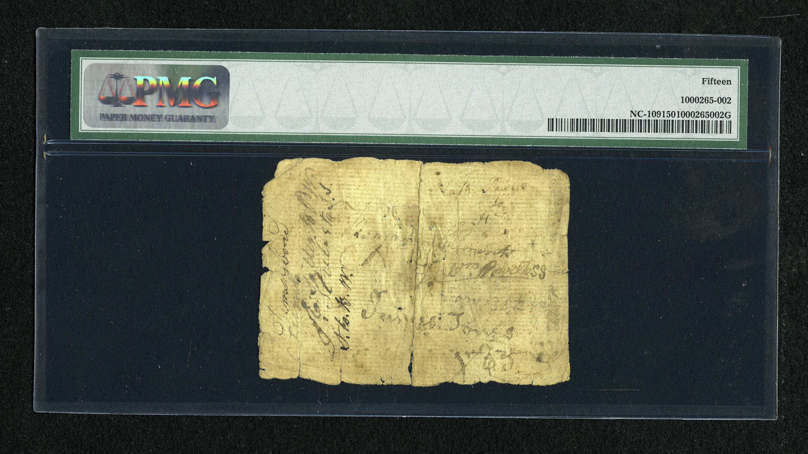 image for: North Carolina July 14, 1760 20s PMG Choice Fine 15....