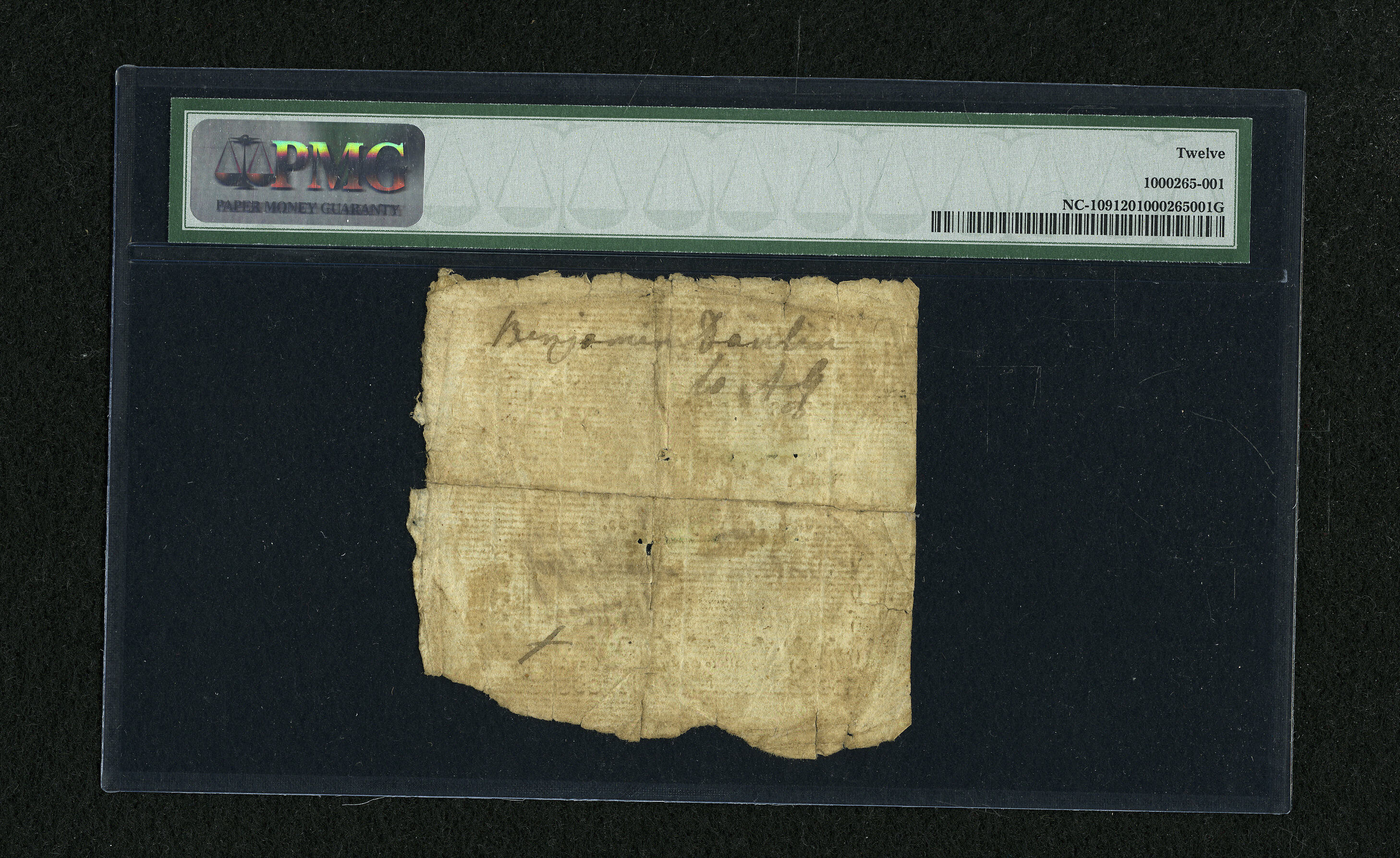 image for: North Carolina July 14, 1760 20s PMG Fine 12....