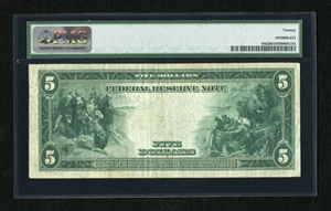 image for: Fr. 845 $5 1914 Federal Reserve Note PMG Very Fine 20....