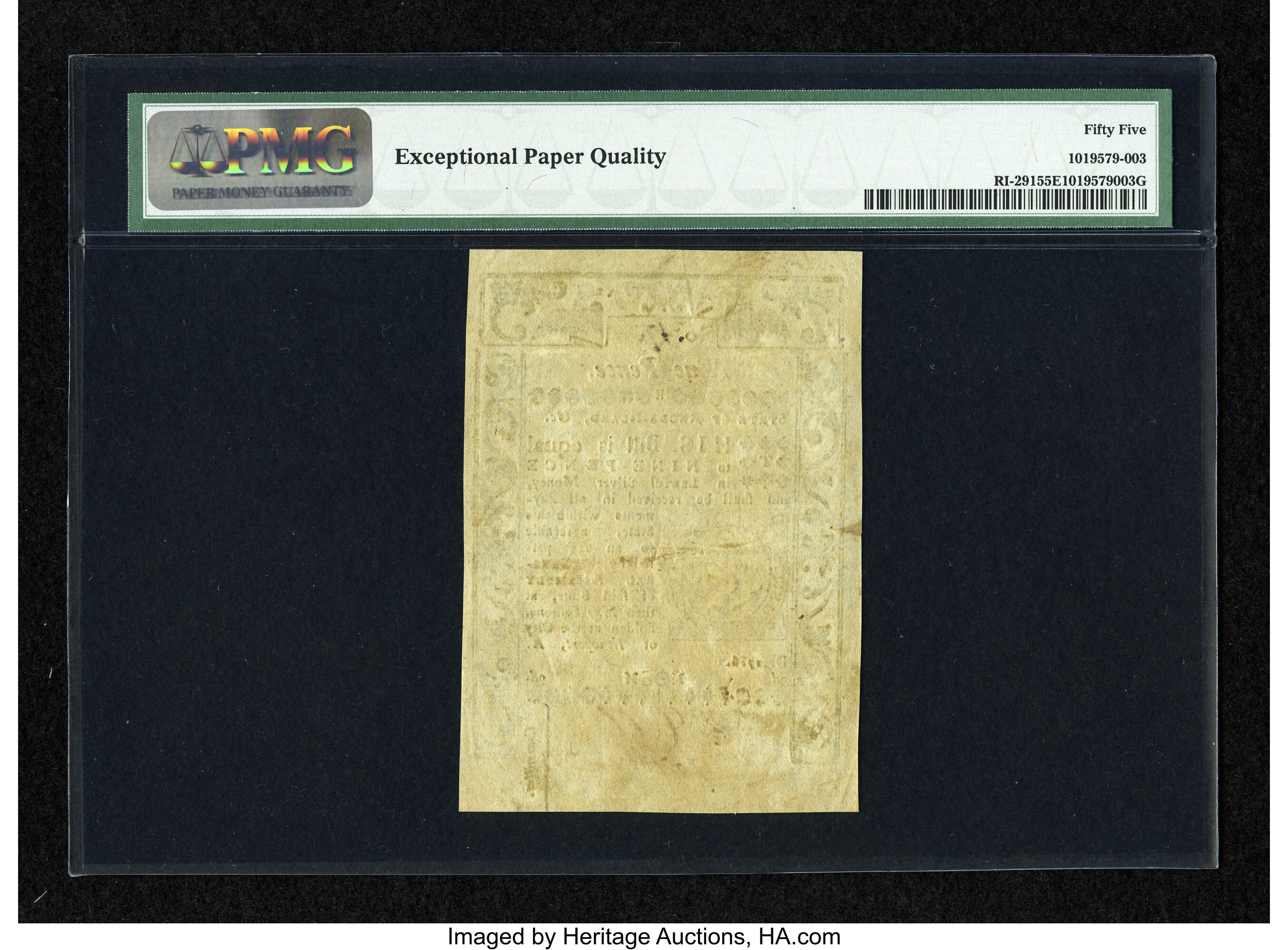 image for: Rhode Island May 1786 9d PMG About Uncirculated 55 EPQ....