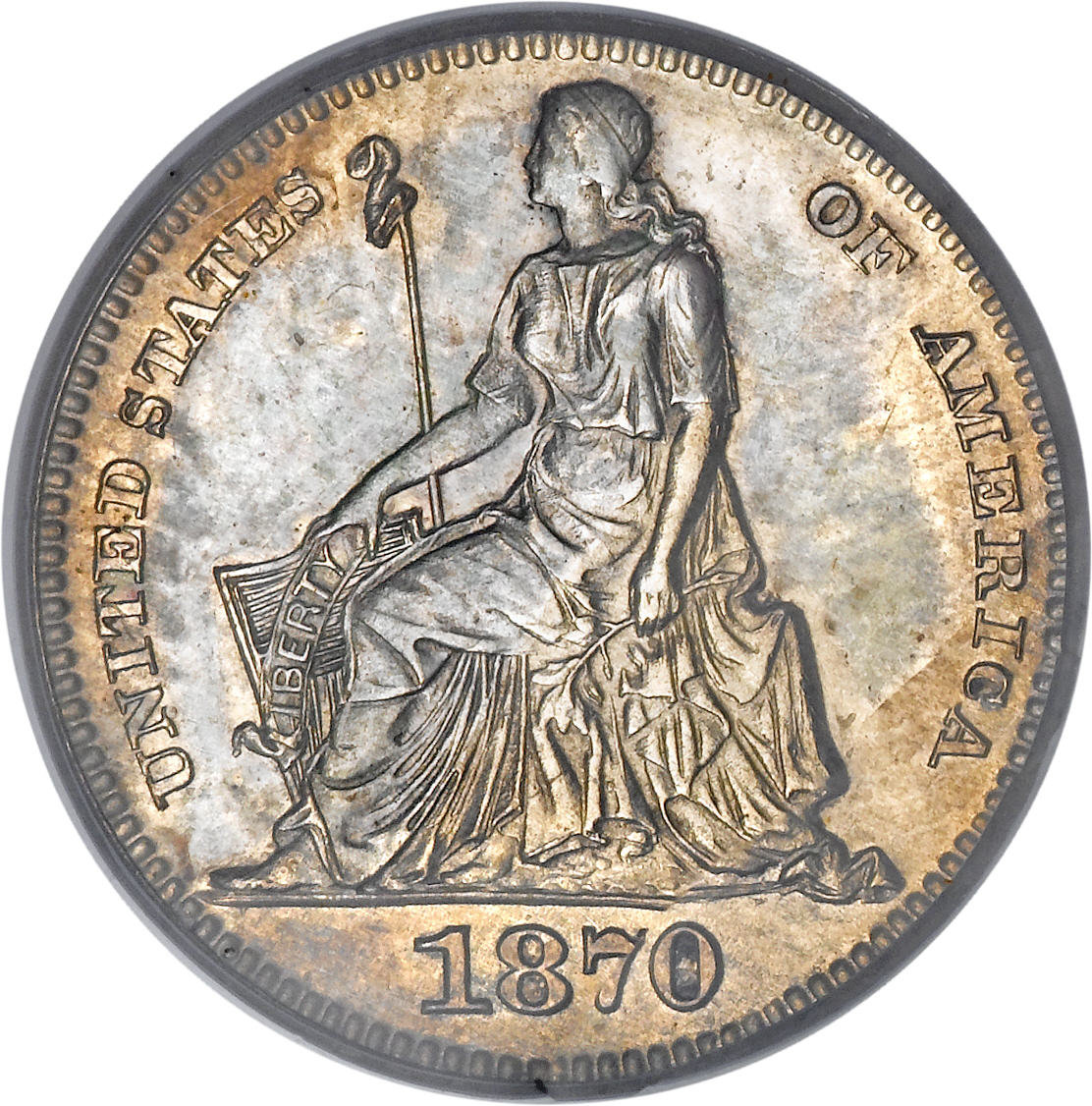 image for: 1870 H10C Standard Silver Half Dime, Judd-809, Pollock-897, Low R.7, PR63 PCGS....