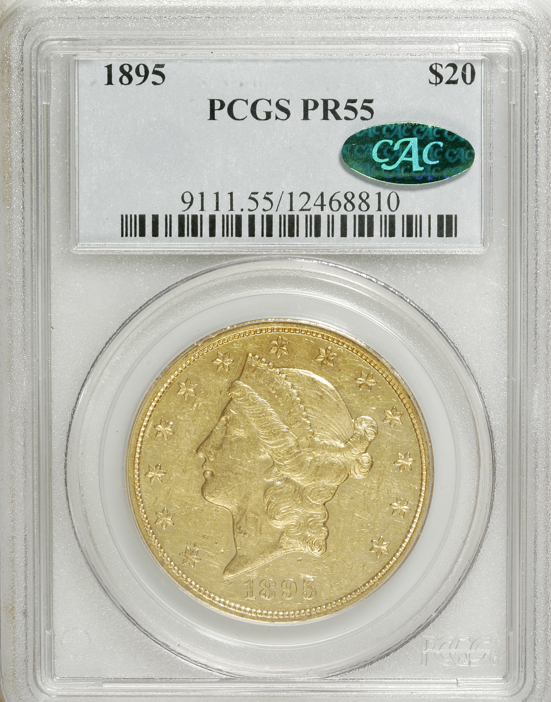 image for: 1895 $20 PR55 PCGS. CAC....