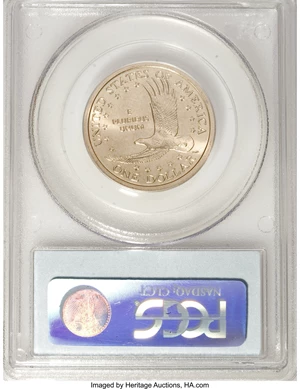image for: 2007-P SAC$1 Satin Finish MS69 PCGS. PCGS Population (313/0). NGC Census: (0/0). Numismedia W...