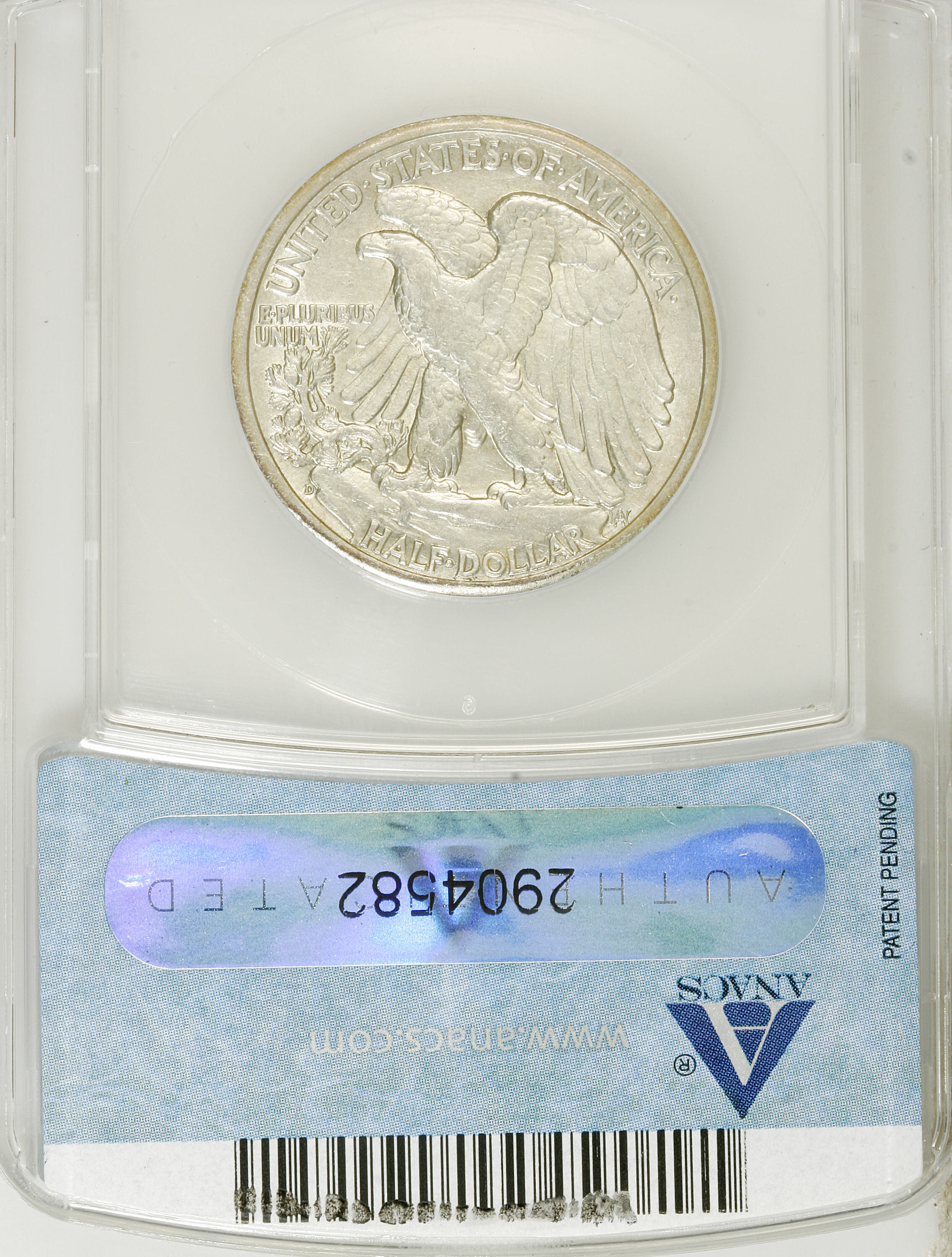 1945-D 50c AU53 thumbnail 2