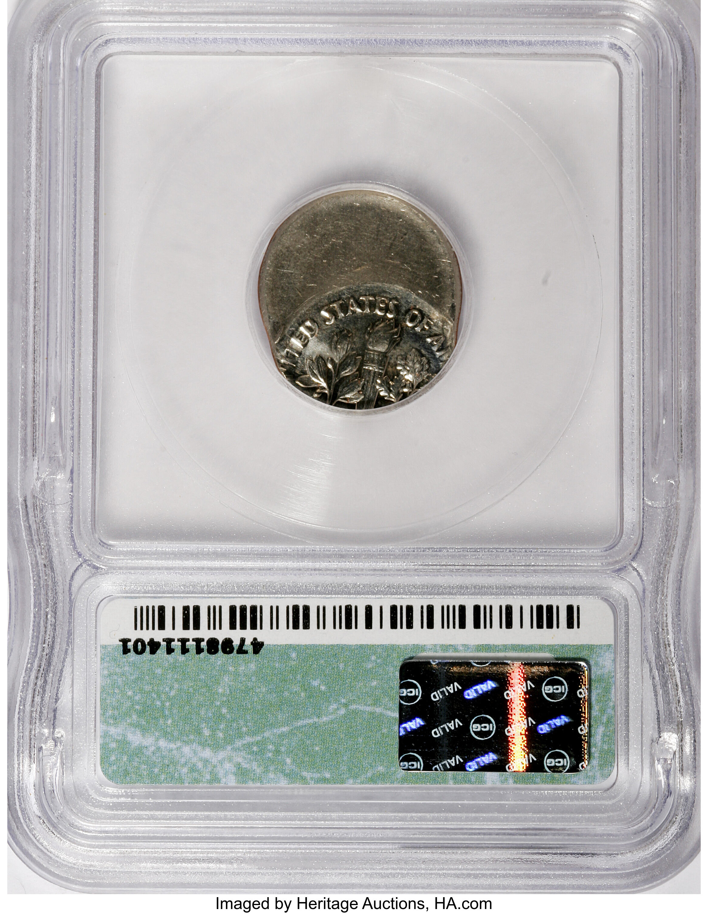 image for: 1989-D 10C Roosevelt Dime Off Center MS64 ICG. ...
