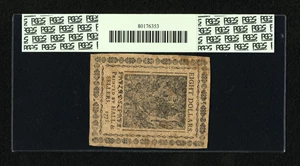 image for: Continental Currency July 22, 1776 $8 PCGS Very Fine 25....