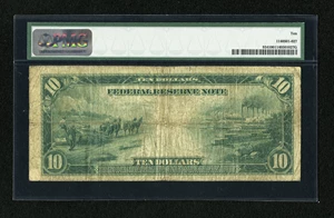 image for: Fr. 934 $10 1914 Federal Reserve Note PMG Very Good 10....