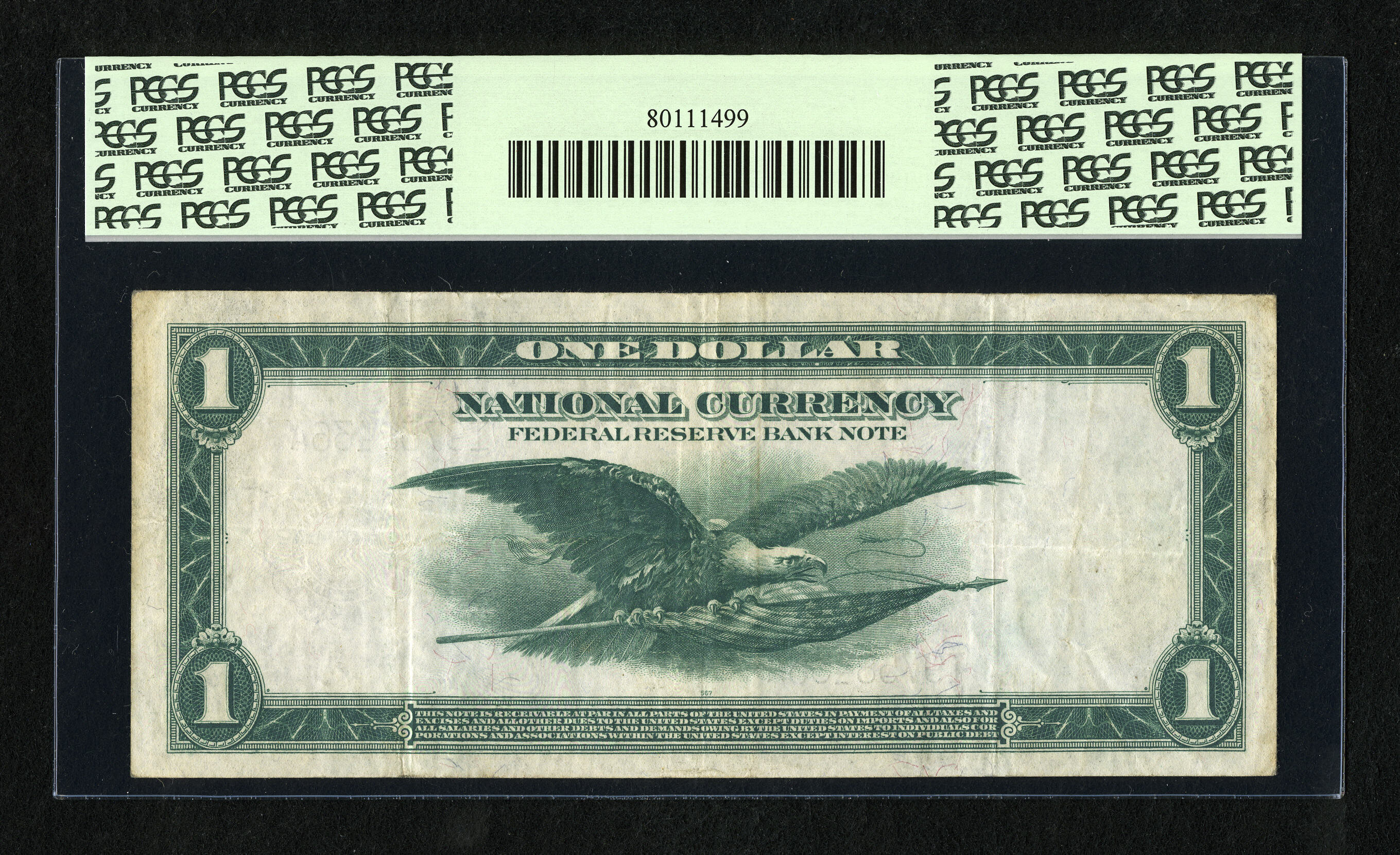 image for: Fr. 736 $1 1918 Federal Reserve Bank Note PCGS Very Fine 25....