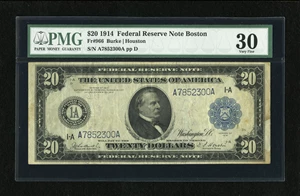 image for: Fr. 966 $20 1914 Federal Reserve Note PMG Very Fine 30....