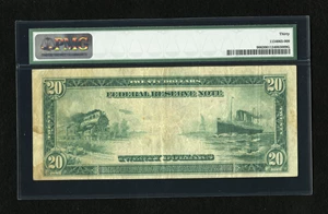 image for: Fr. 966 $20 1914 Federal Reserve Note PMG Very Fine 30....