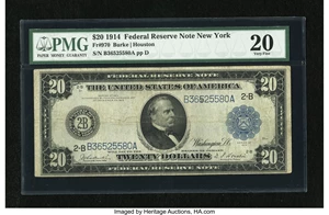 image for: Fr. 970 $20 1914 Federal Reserve Note PMG Very Fine 20....