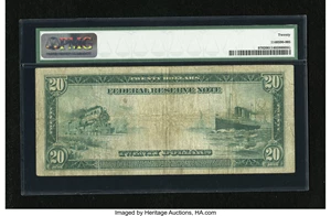 image for: Fr. 970 $20 1914 Federal Reserve Note PMG Very Fine 20....