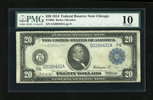 image for: Fr. 988 $20 1914 Federal Reserve Note PMG Very Good 10....