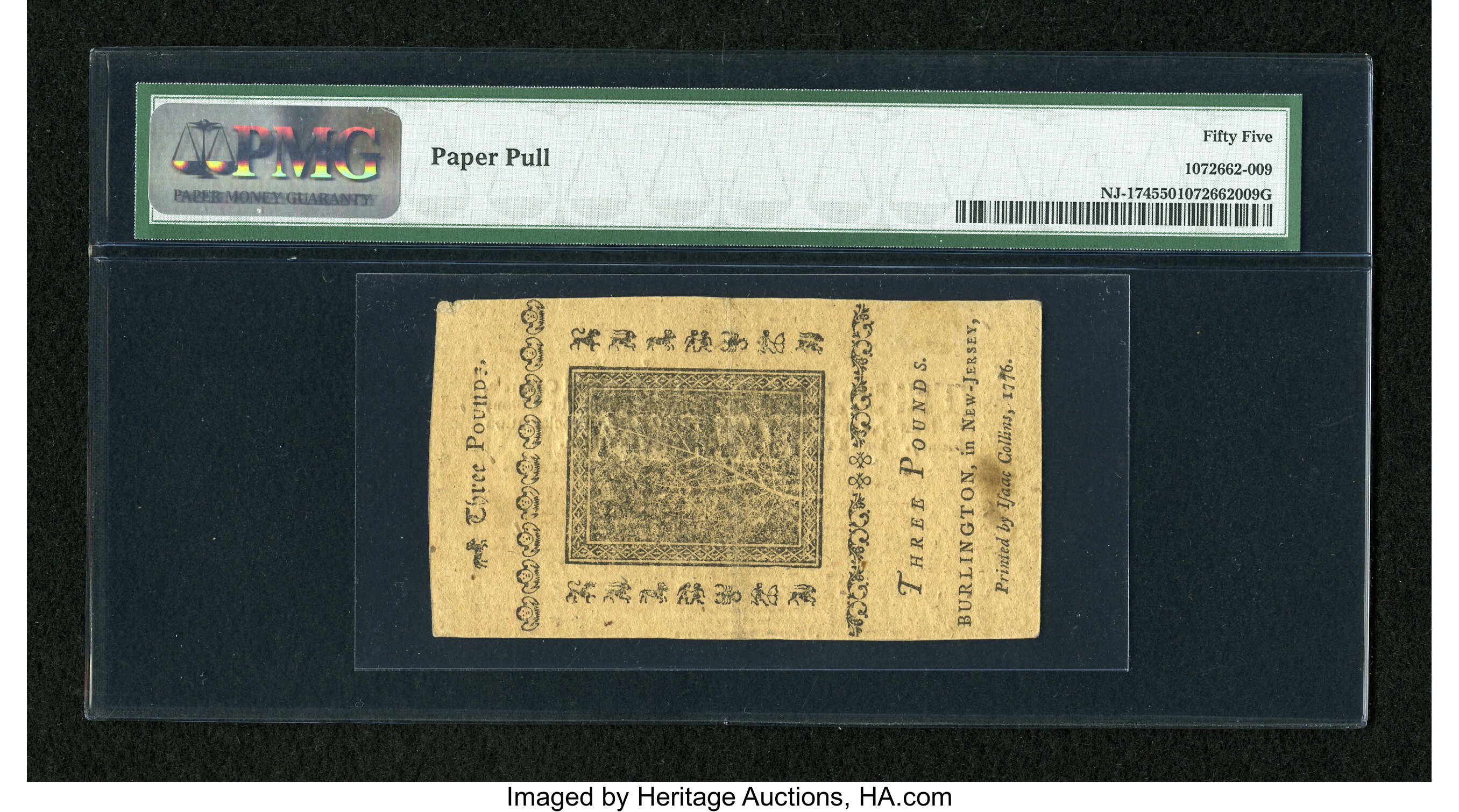 image for: New Jersey February 20, 1776 L3 PMG About Uncirculated 55....