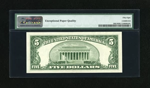 image for: Fr. 1962-B $5 1950A Federal Reserve Note. PMG Choice About Unc 58 EPQ....