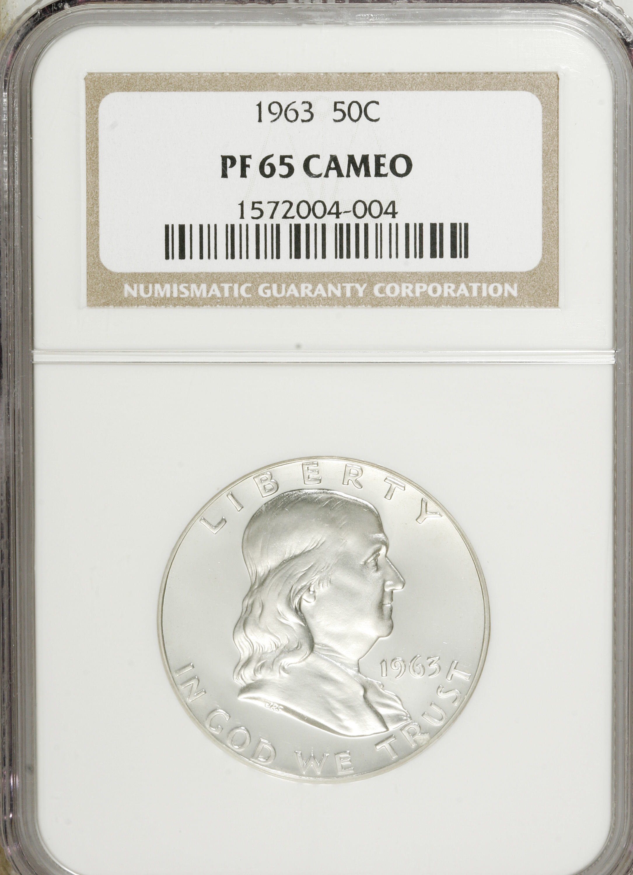 1963 50C PR65 Cameo NGC. NGC Census: (229/4078). PCGS Population (162/1266). Numismedia Wsl. Price for NGC/PCGS coin in PR...