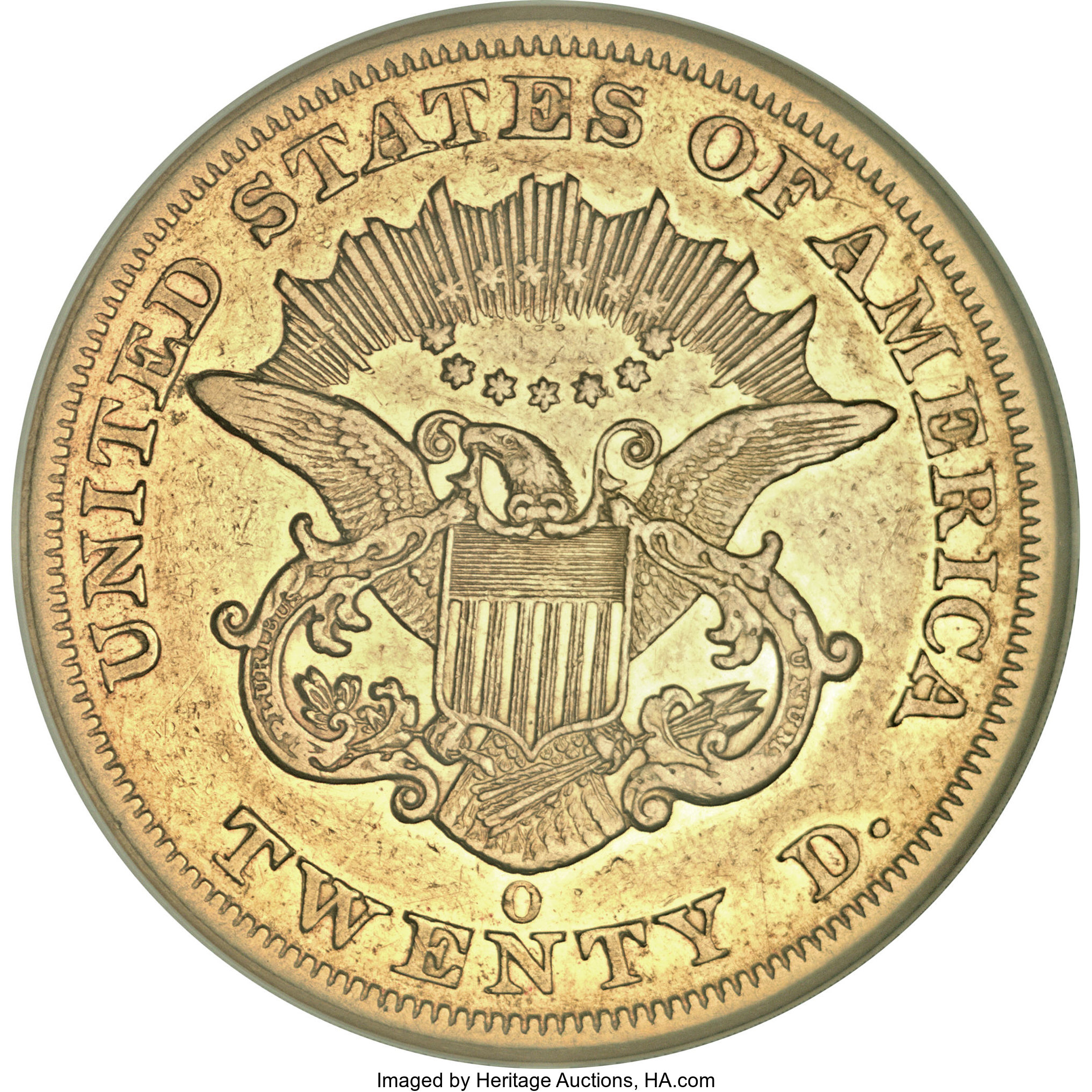 image for: 1854-O $20 --Cleaned--ANACS. XF Details. Net VF30....