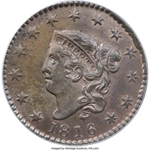 image for: 1816 1C MS64 Red and Brown PCGS....