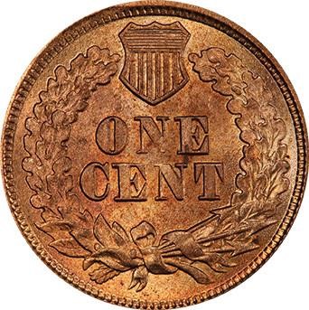 image for: 1C 1877  PCGS  MS64 RD