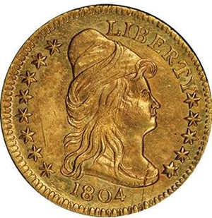 image for: $2.50 1804 BD-1. 13 STAR REVERSE. PCGS AU50
