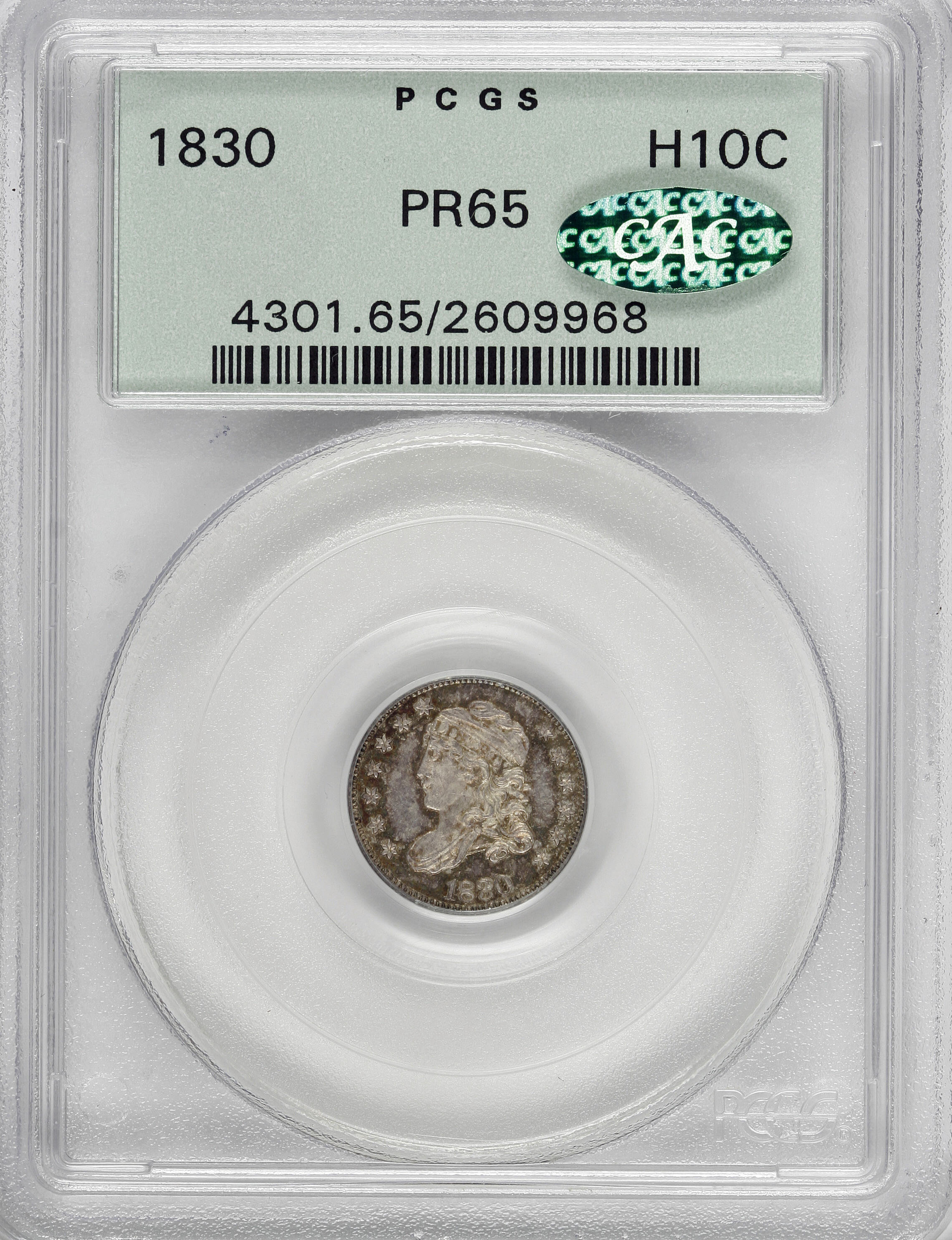 image for: 1830 H10C PR65 PCGS. CAC....