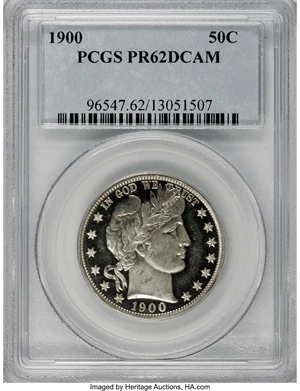 image for: 1900 50C PR62 Deep Cameo PCGS....