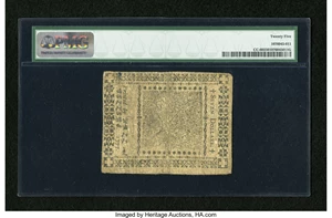 image for: Continental Currency February 26, 1777 $7 PMG Very Fine 25....