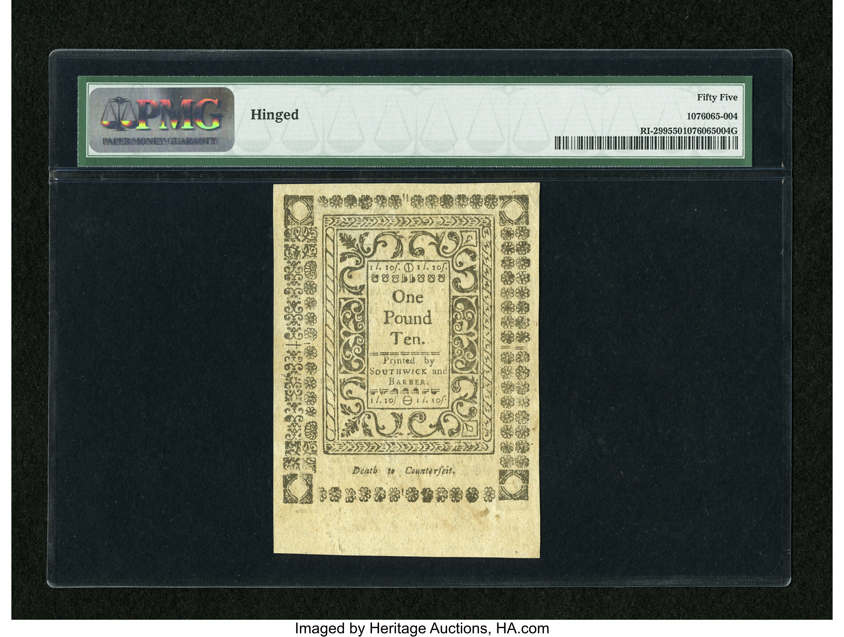 image for: Rhode Island May 1786 30s PMG About Uncirculated 55....