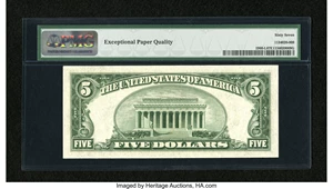 image for: Fr. 1960-L $5 1934D Federal Reserve Note. PMG Superb Gem Unc 67 EPQ....