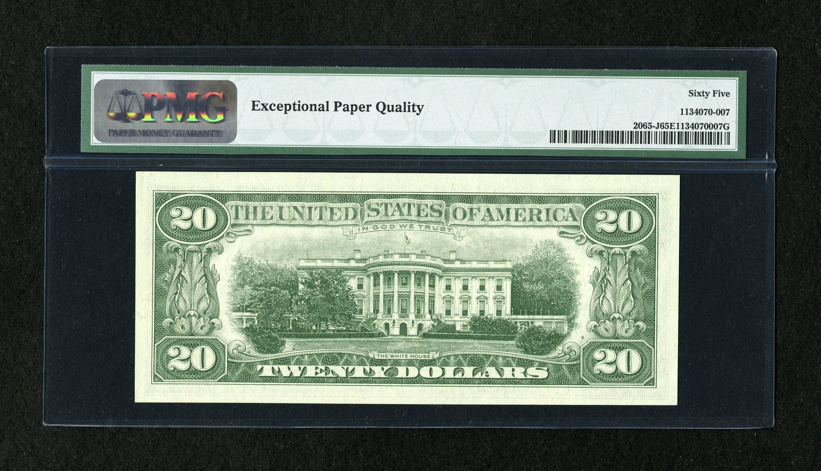 image for: Low Serial Number Fr. 2065-J $20 1963 Federal Reserve Note. PMG Gem Uncirculated 65 EPQ....