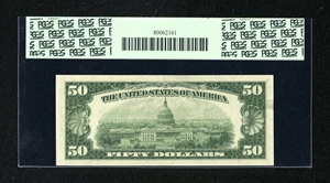 image for: Fr. 2112-B $50 1950E Federal Reserve Note. PCGS Very Choice New 64PPQ....