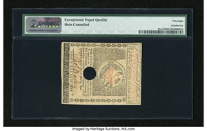 image for: Massachusetts May 5, 1780 $2 PMG Choice About Unc 58 EPQ....