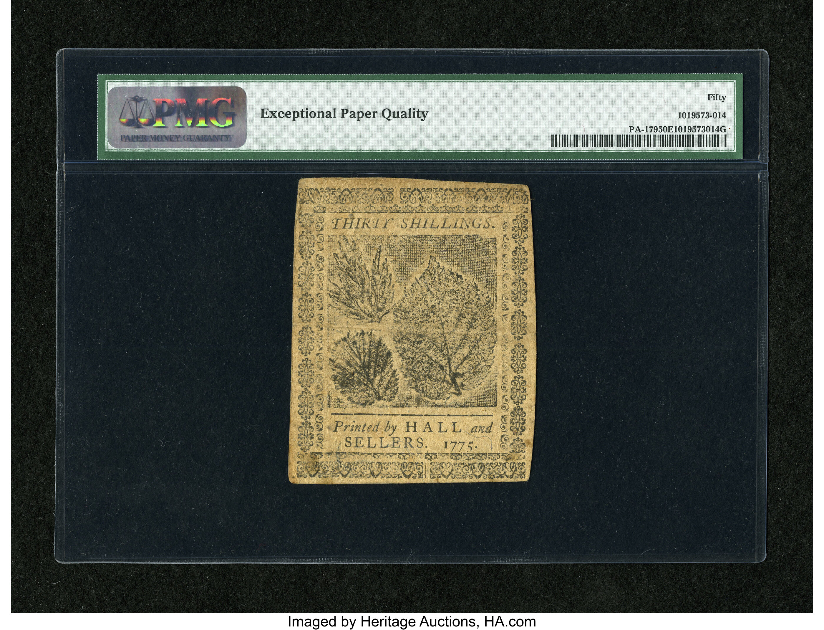 image for: Pennsylvania July 20, 1775 30s PMG About Uncirculated 50 EPQ....