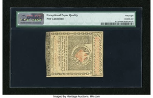 image for: Massachusetts May 5, 1780 $2 Pen Cancelled PMG Choice About Unc 58 EPQ....