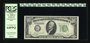 image for: Fr. 2009-G $10 1934D Federal Reserve Note. PCGS Very Choice New 64PPQ....