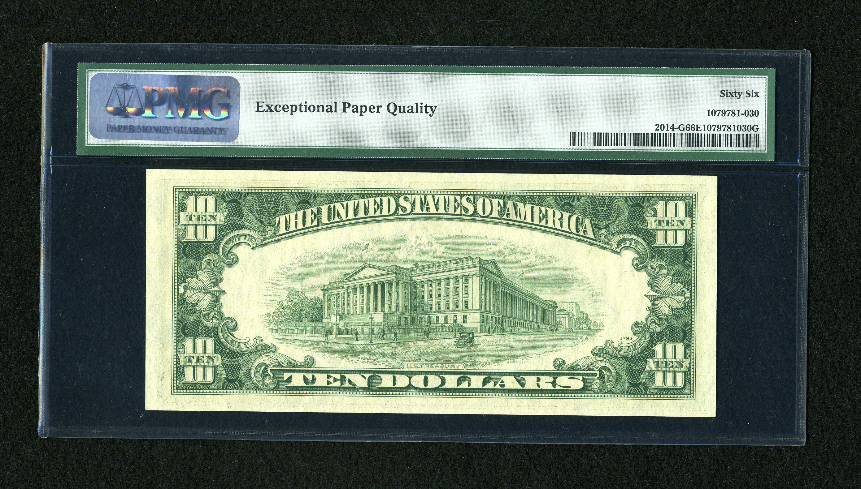 image for: Fr. 2014-G $10 1950D Federal Reserve Note. PMG Gem Uncirculated 66 EPQ....