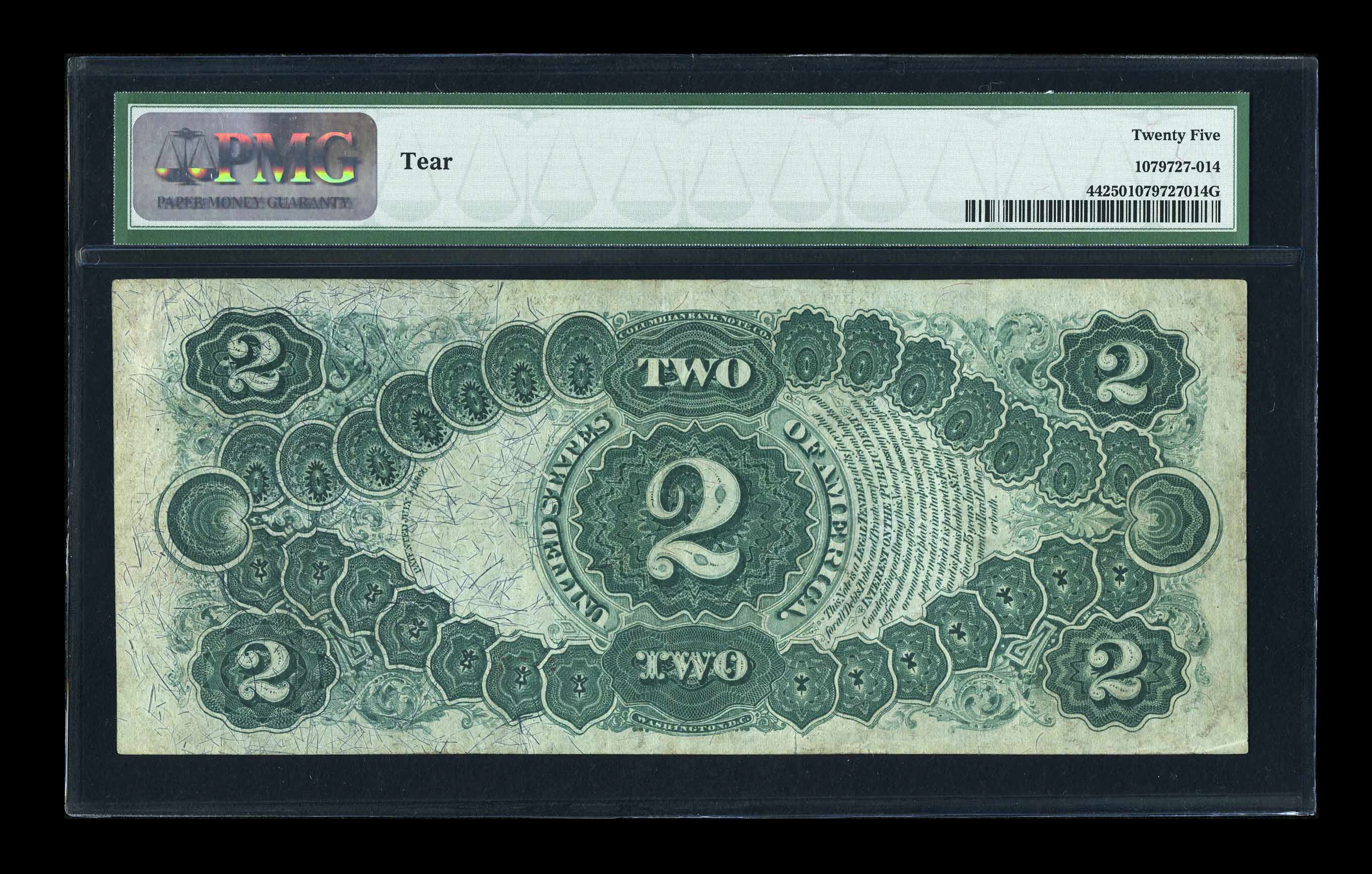 image for: Fr. 44 $2 1875 Legal Tender PMG Very Fine 25....