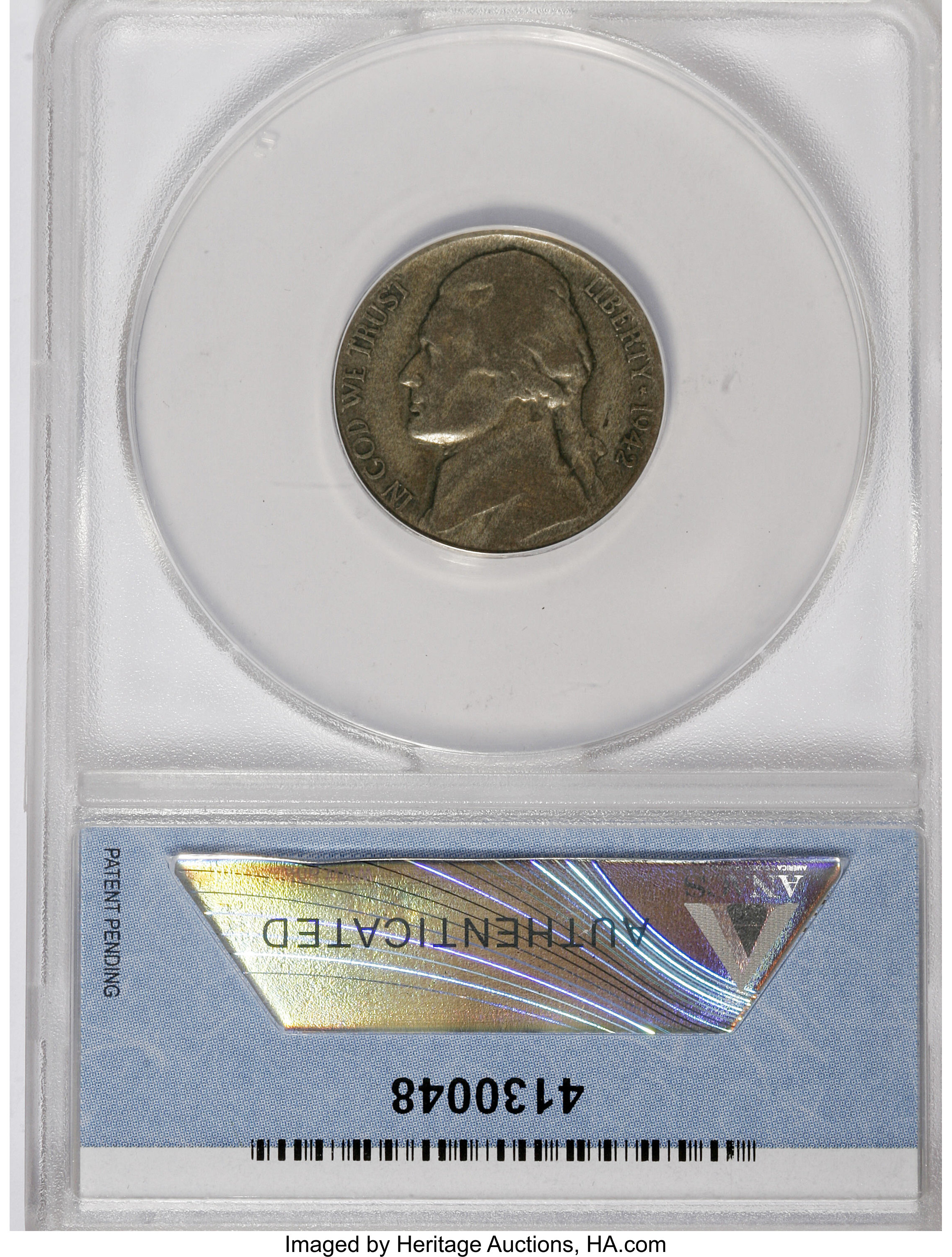 1942-P 5c Type 2, Silver F12 thumbnail 2