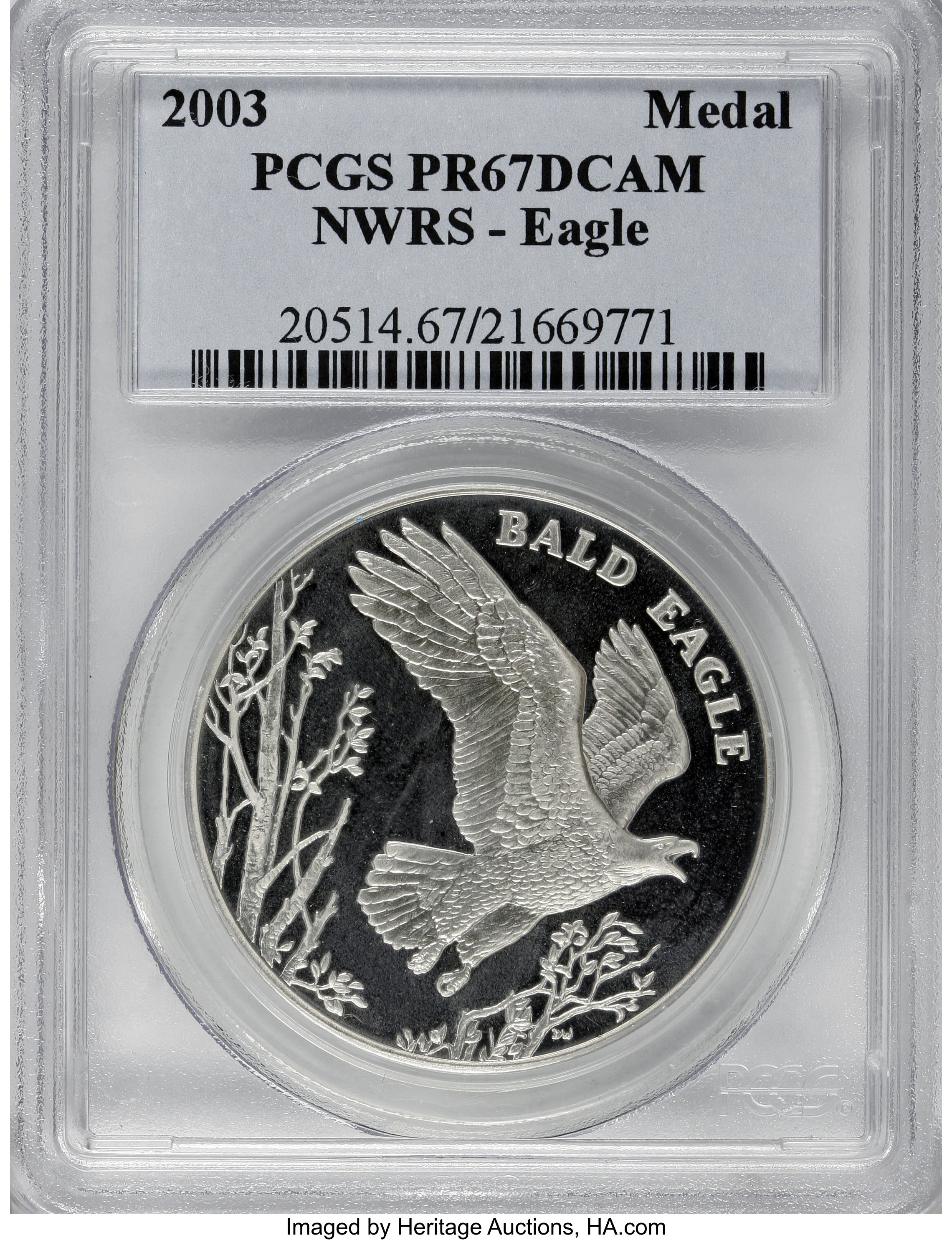 image for: 2003 Medal National Wildlife Refuge System, Eagle PR67 Deep Cameo PCGS. PCGS Population (5/203). NGC Census: (0/0).   (#205...