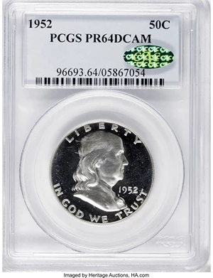 image for: 1952 50C PR64 Deep Cameo PCGS. CAC....