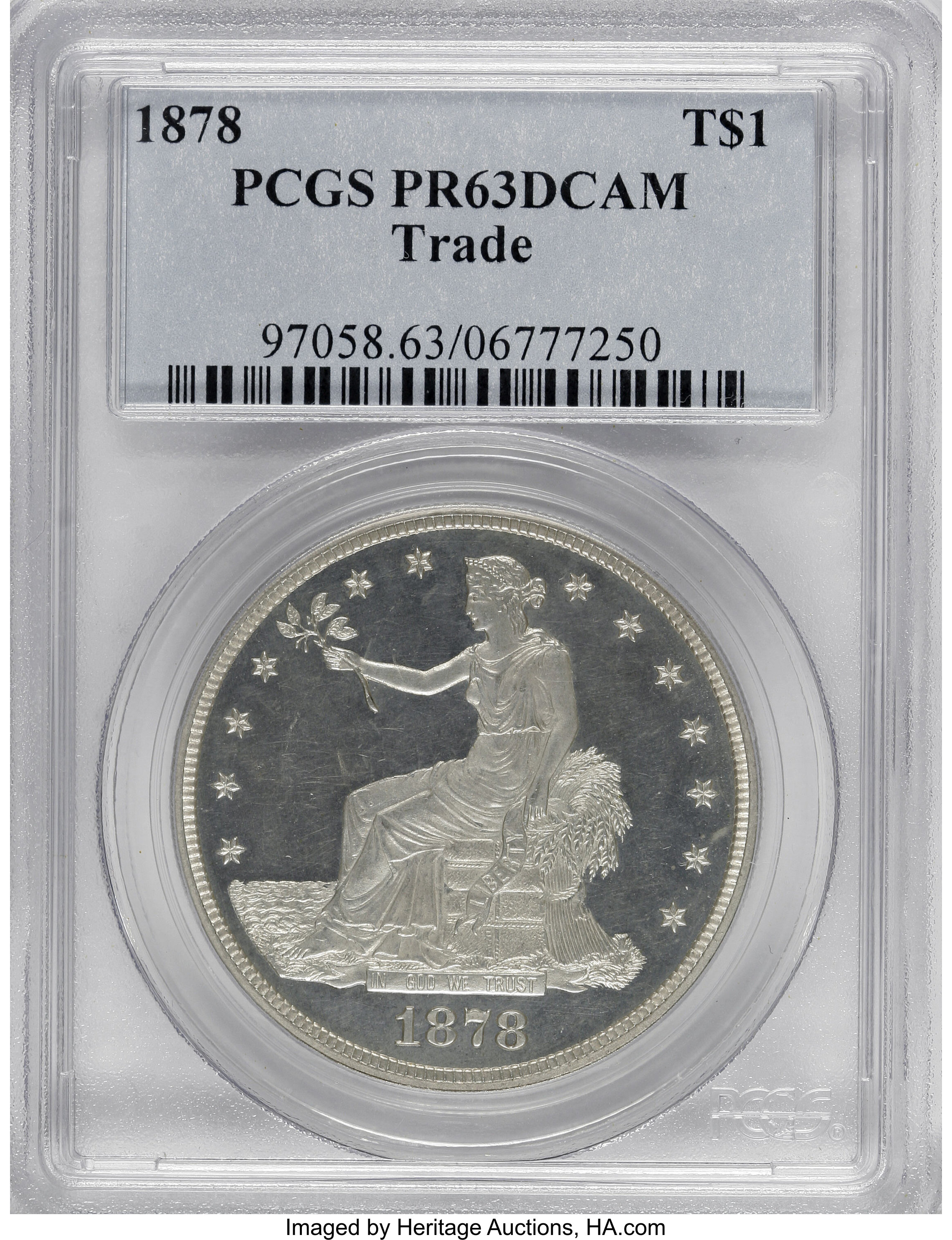 image for: 1878 T$1 PR63 Deep Cameo PCGS....