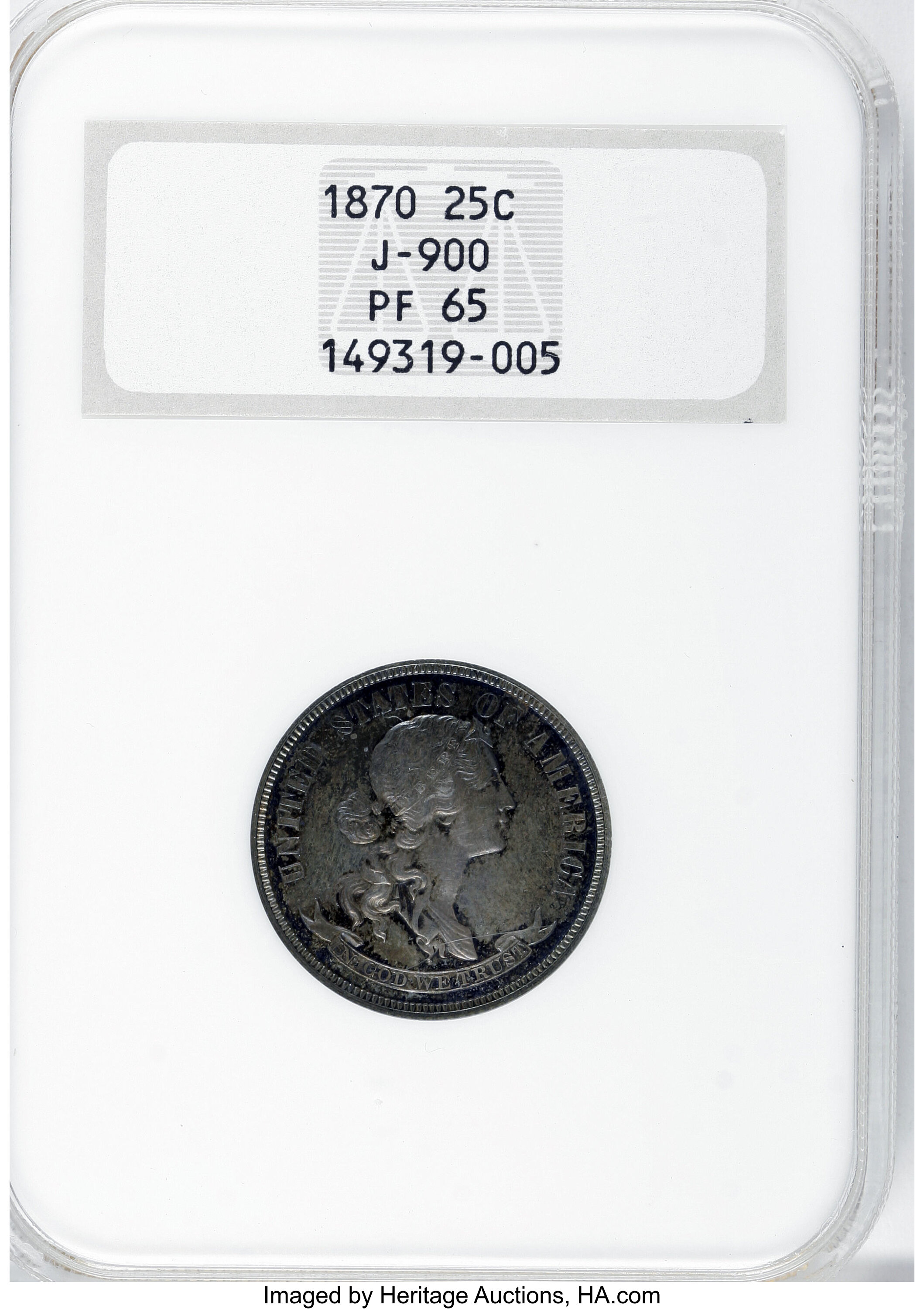 image for: 1870 25C Standard Silver Quarter Dollar, Judd-900, Pollock-1015, R.5, PR65 NGC....