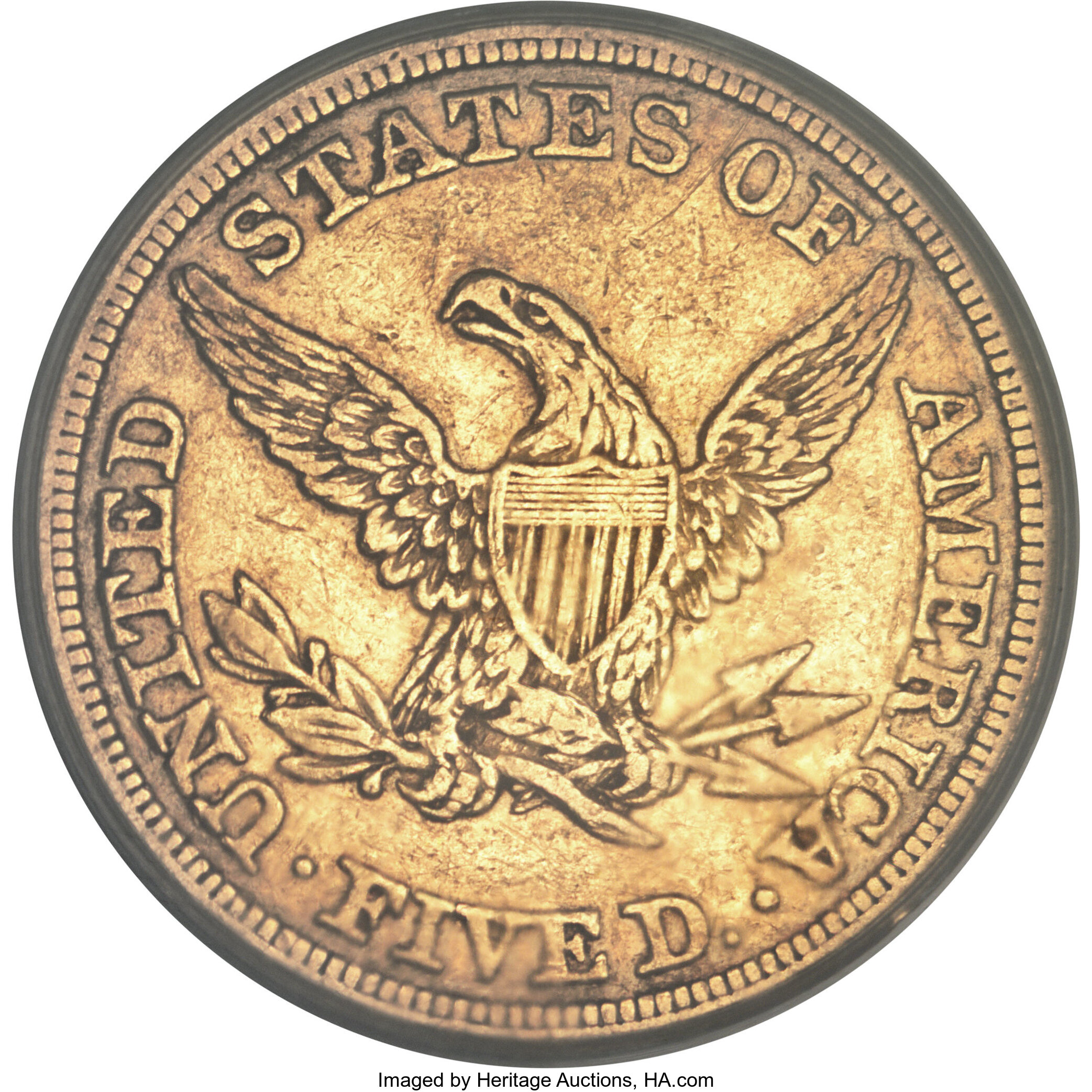 image for: 1842 $5 Large Letters XF40 PCGS....