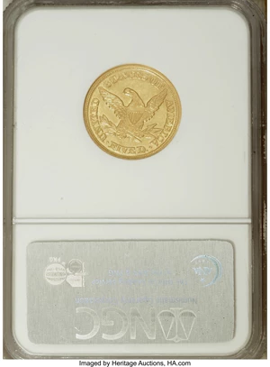image for: 1850-D $5 MS61 NGC....