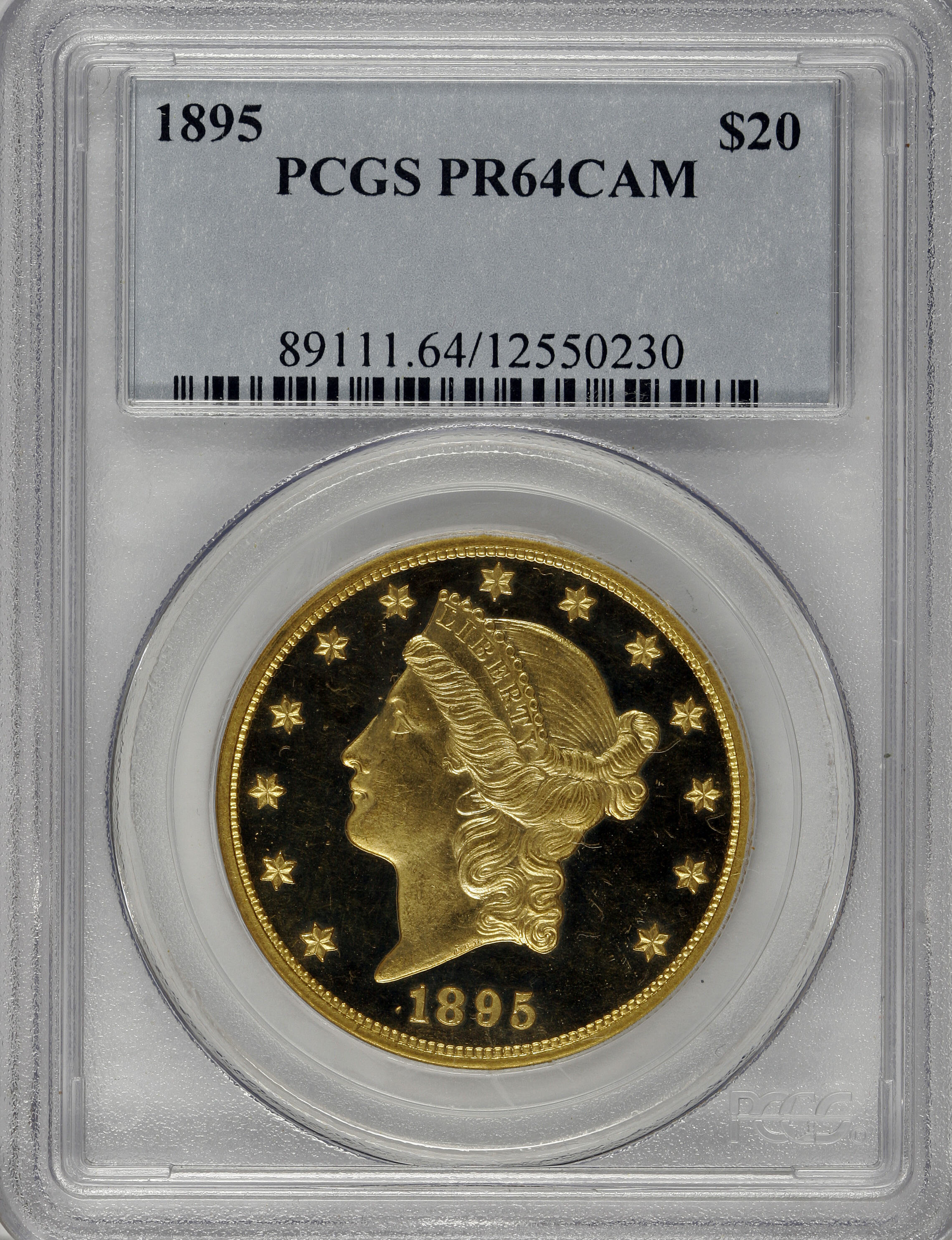 image for: 1895 $20 PR64 Cameo PCGS....